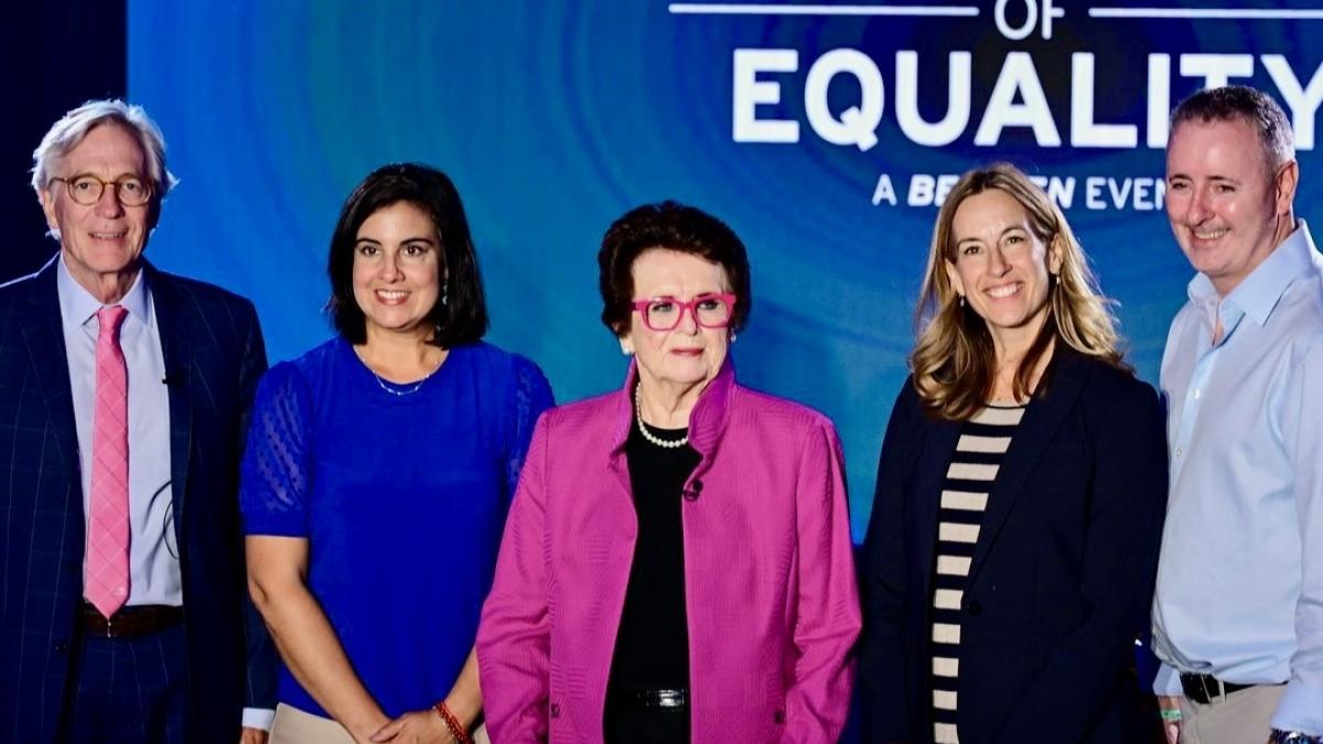 Reps. Sherrill, Fitzpatrick, and Maliotakis with Billie Jean King