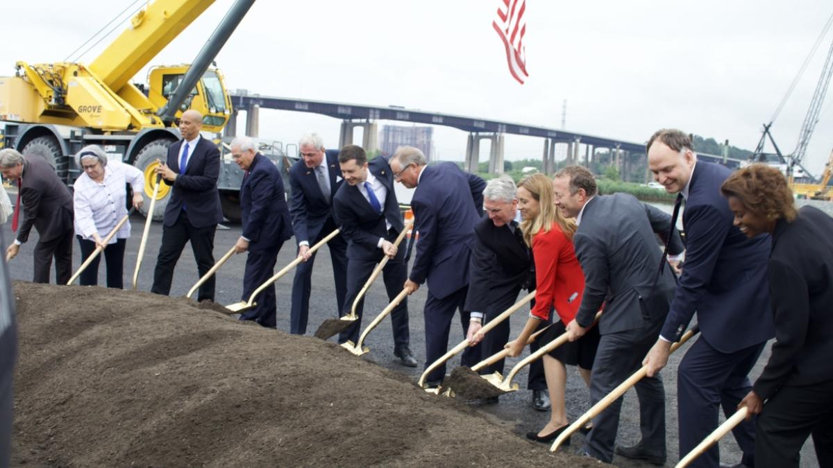 Rep. Sherrill breaking ground