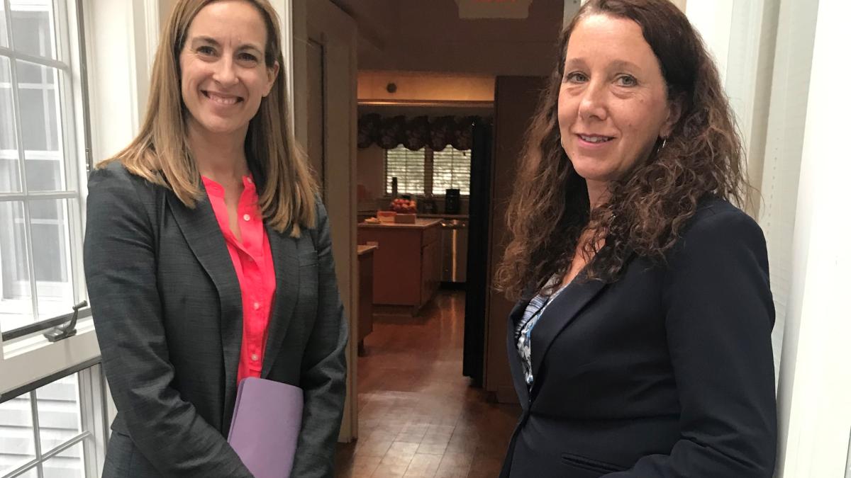 Rep. Sherrill and JBWS President & CEO Diane Williams tour their emergency safe house in Morris County this afternoon