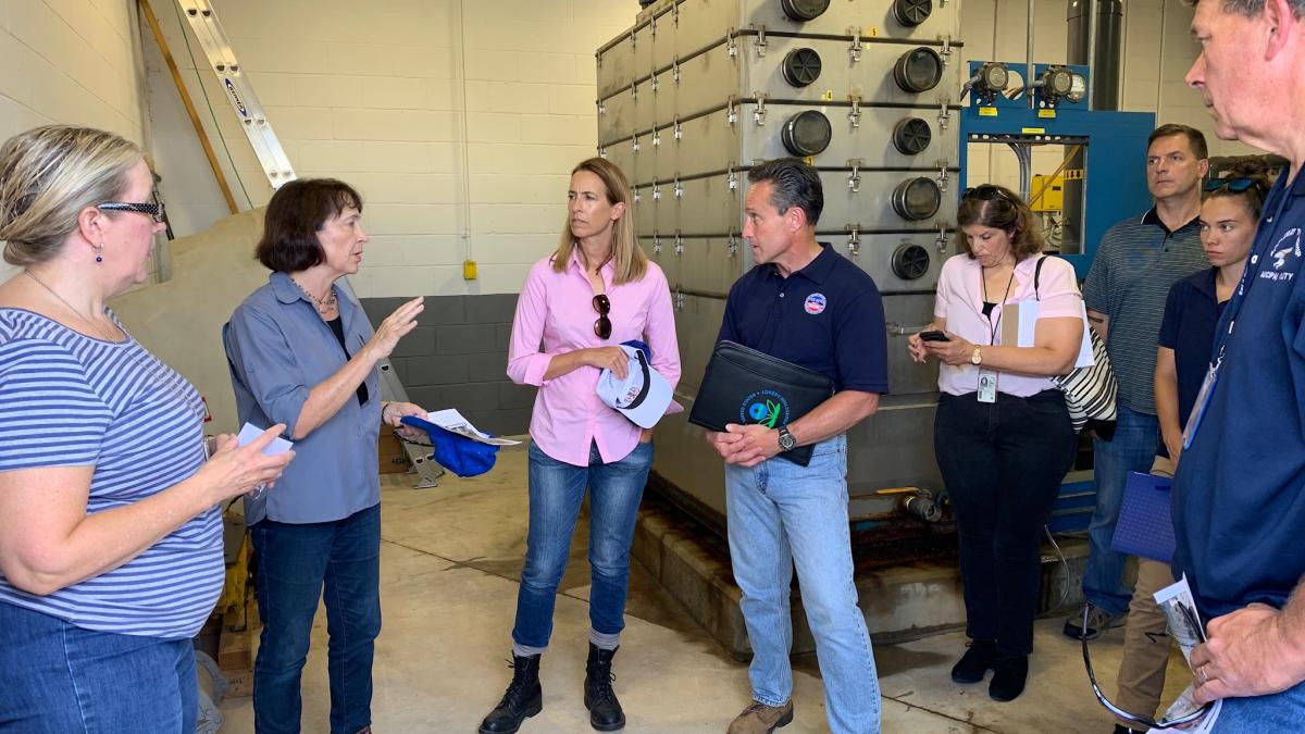 Rep. Sherrill, EPA Regional Administrator Lopez, and NJDEP Commissioner McCabe at Rockaway Township Wells Superfund Site