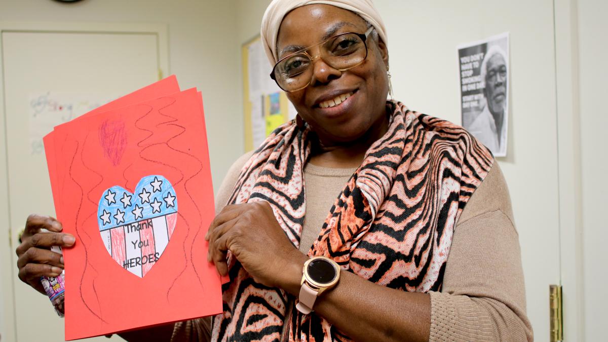 Rep. Sherrill’s team delivered cards to Operation Sisterhood’s Valentine’s Day brunch