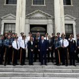 Rep. Sherrill with police
