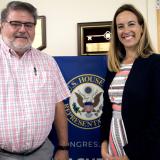 Rep. Sherrill and Wayne Mayor Vergano at the Wayne Municipal Building this afternoon
