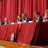 Left to Right: Michael Venezia, Mayor of Bloomfield; Joseph Scarpelli, Mayor of Nutley; Joseph DiVincenzo, Jr., Essex County Executive Rep. Mikie Sherrill, Rep. Donald M. Payne, Jr., Rep. Don Beyer, Rep. Jennifer Wexton  