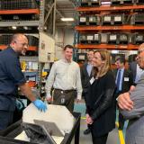 Congresswoman Sherrill tours Metem, a GE Power Business, earlier today in Parsippany