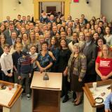 Sherrill gathers with 200 constituents at swearing-in reception in Rayburn Building.
