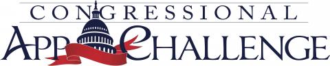 Congressional app Challenge graphic with capital building and ribbon around it