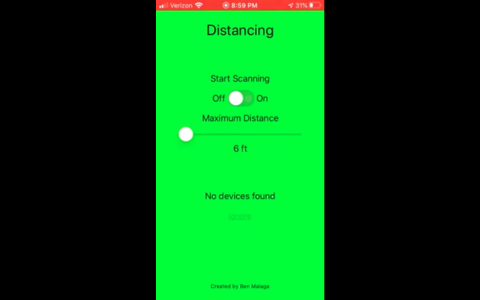 “Distancing” app