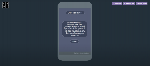 “OTP Generator” app