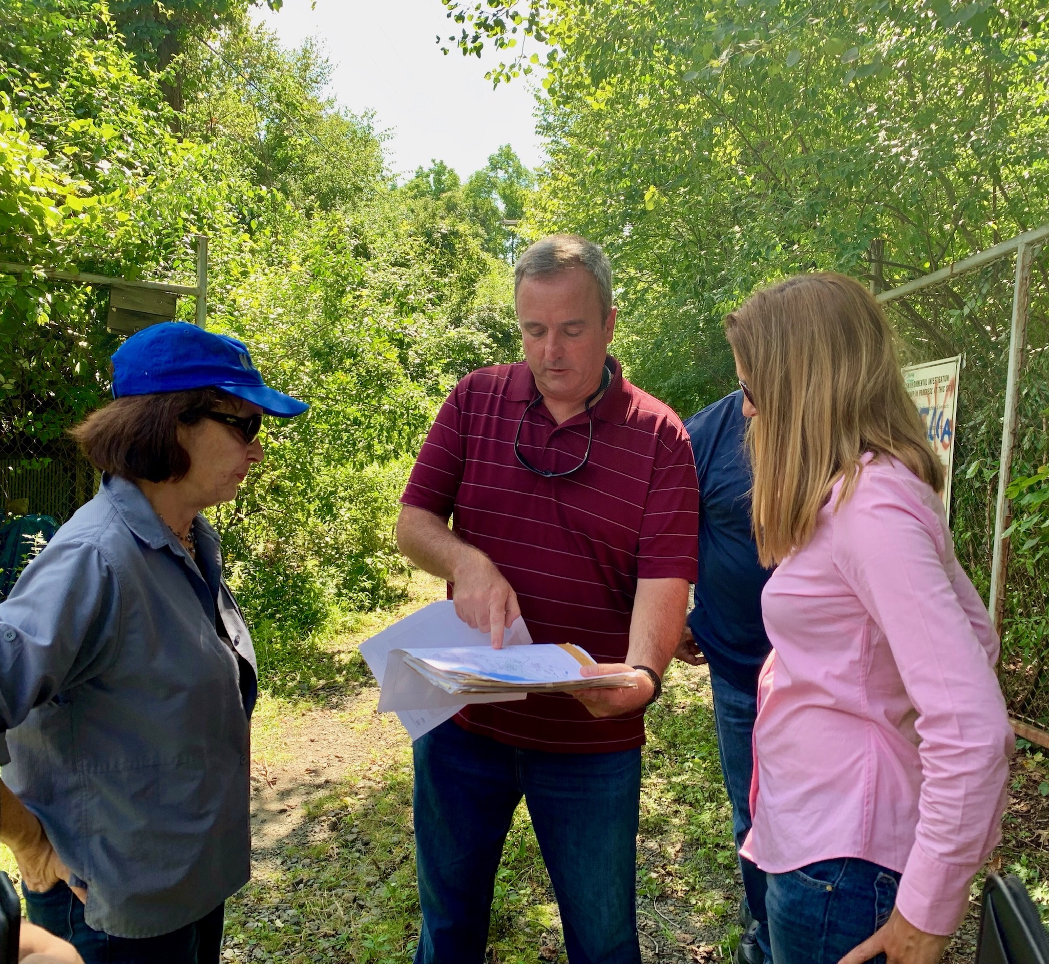 Rep. Sherrill and NJDEP Commissioner Catherine McCabe at Radiation Technology Superfund Site in Rockaway Township